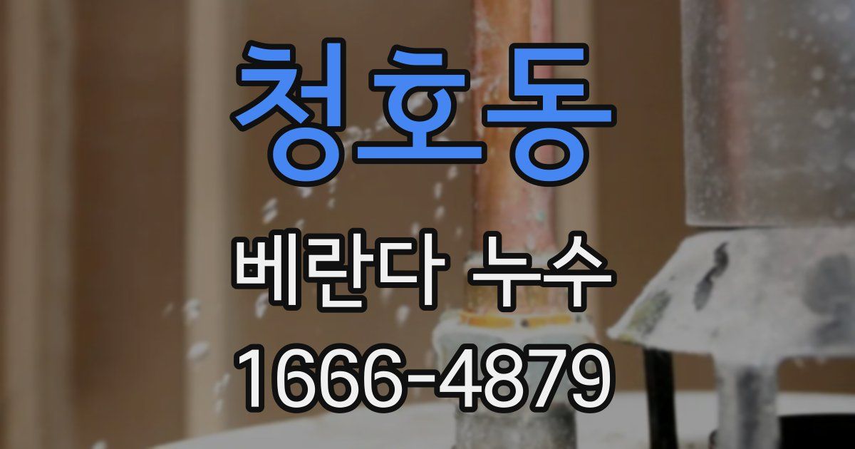 청호동 베란다 누수