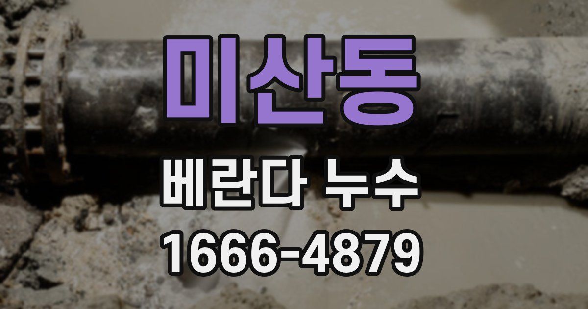 미산동 베란다 누수