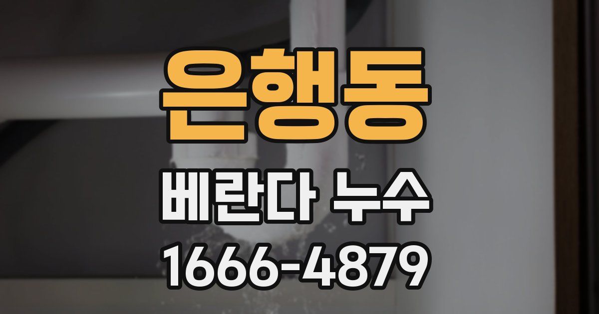 은행동 베란다 누수