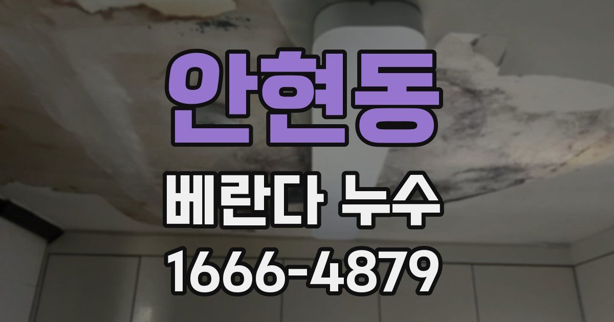 안현동 베란다 누수