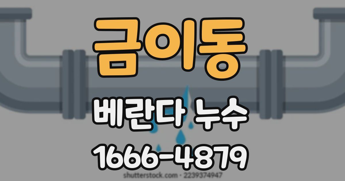 금이동 베란다 누수