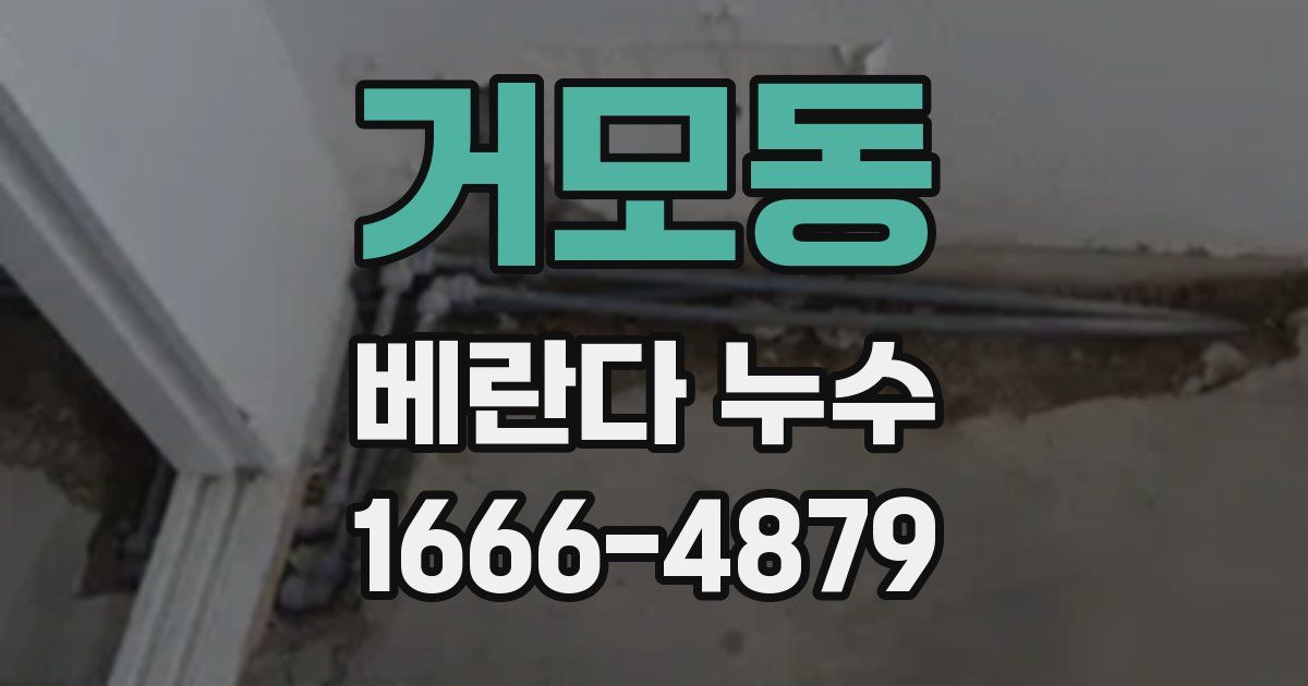 거모동 베란다 누수
