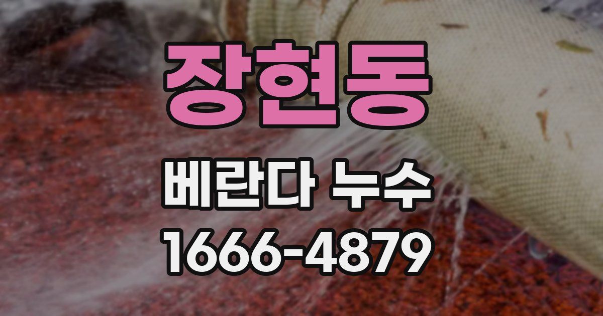 장현동 베란다 누수