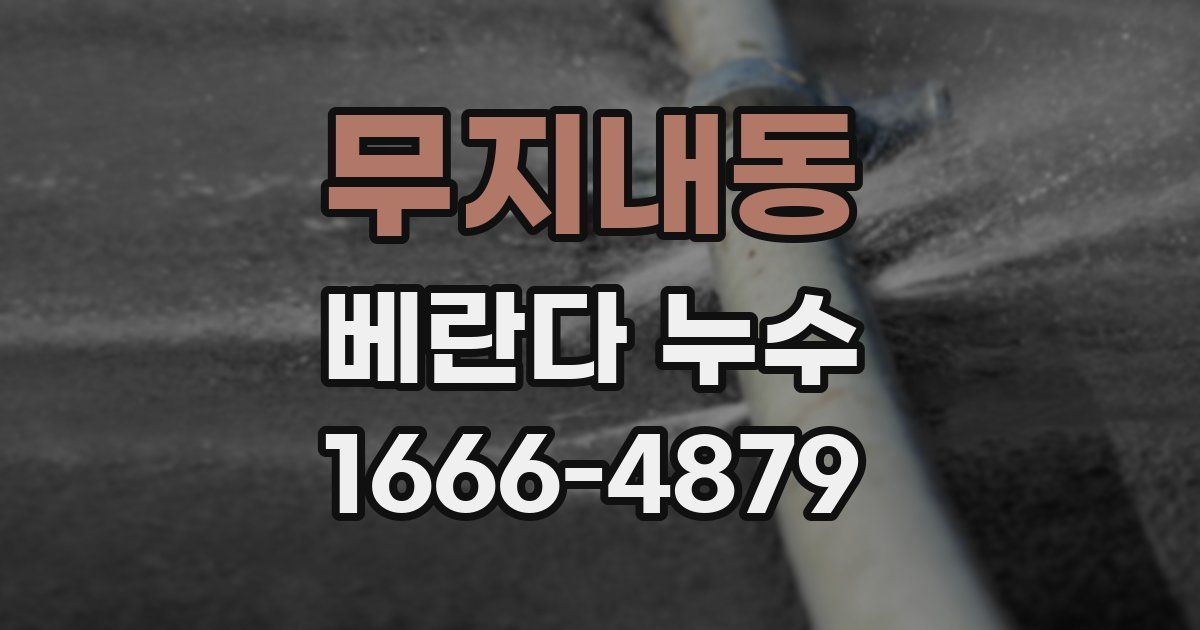 무지내동 베란다 누수