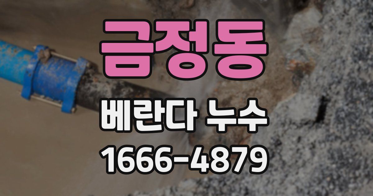 금정동 베란다 누수