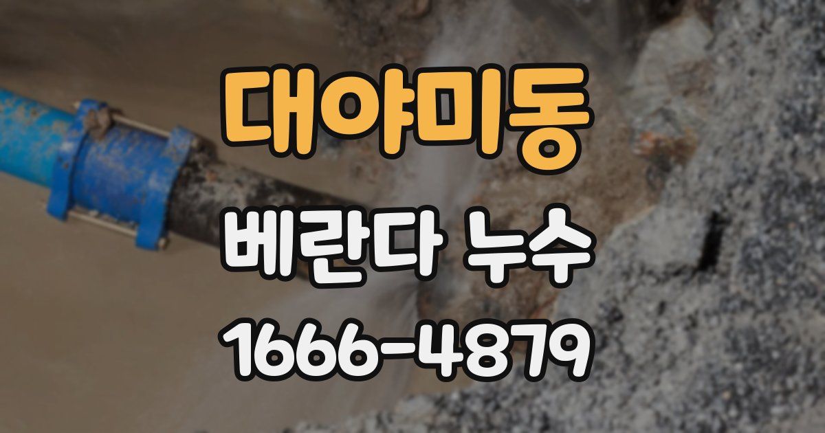 대야미동 베란다 누수