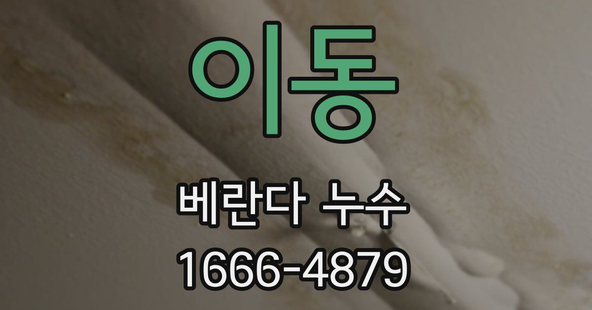 이동 베란다 누수