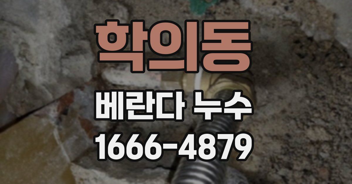 학의동 베란다 누수