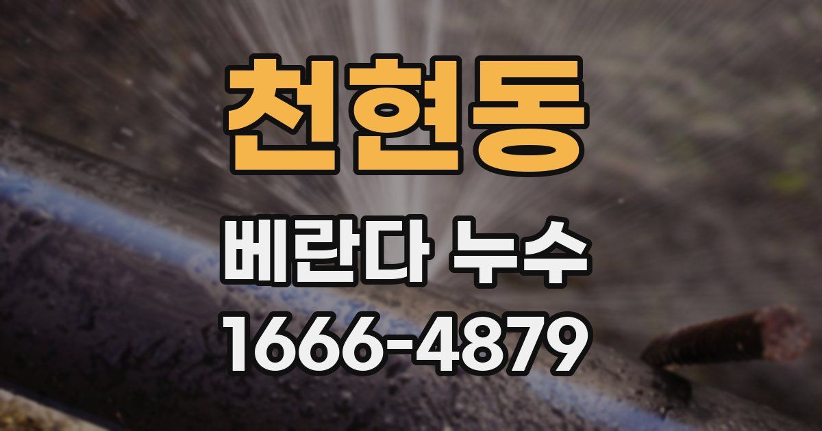 천현동 베란다 누수