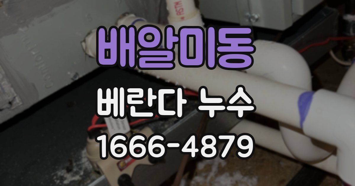 배알미동 베란다 누수
