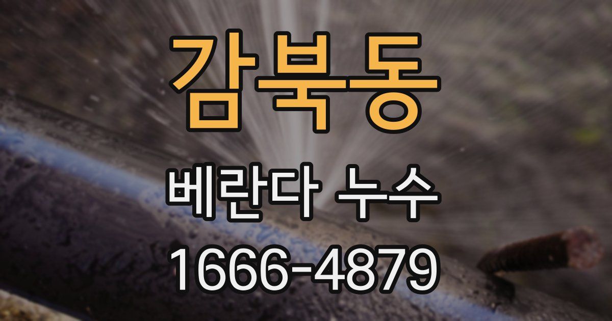 감북동 베란다 누수