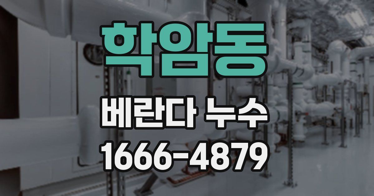 학암동 베란다 누수
