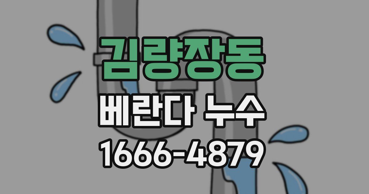 김량장동 베란다 누수