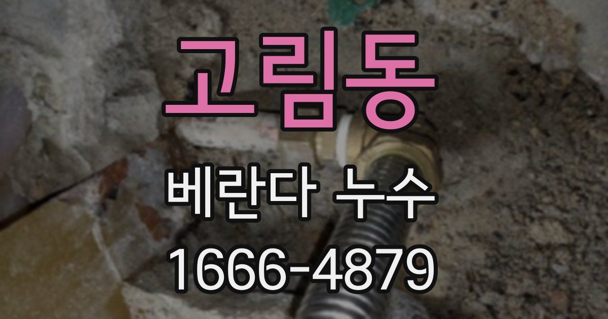 고림동 베란다 누수
