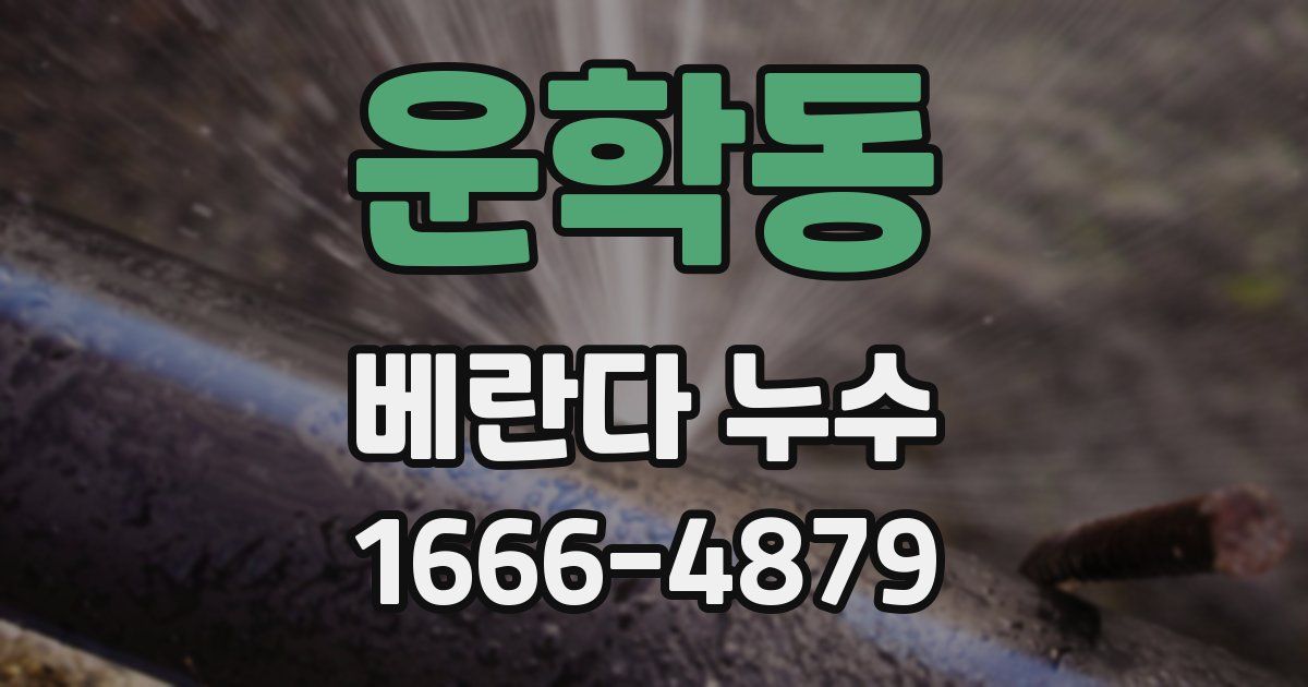 운학동 베란다 누수