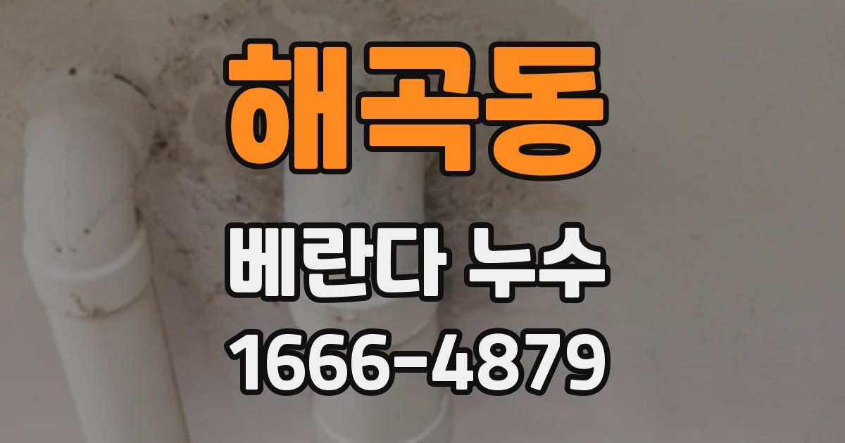 해곡동 베란다 누수