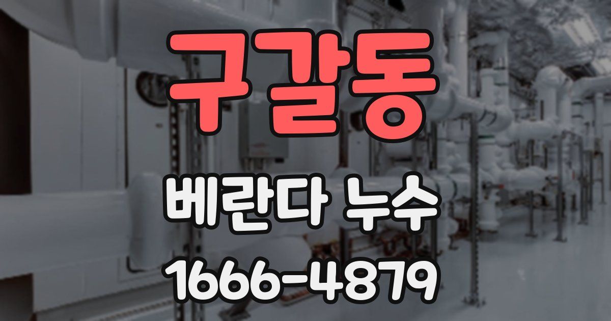 구갈동 베란다 누수