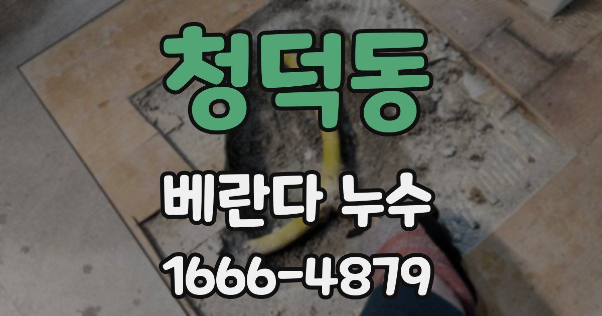 청덕동 베란다 누수