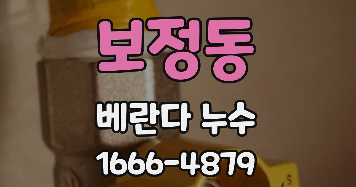 보정동 베란다 누수