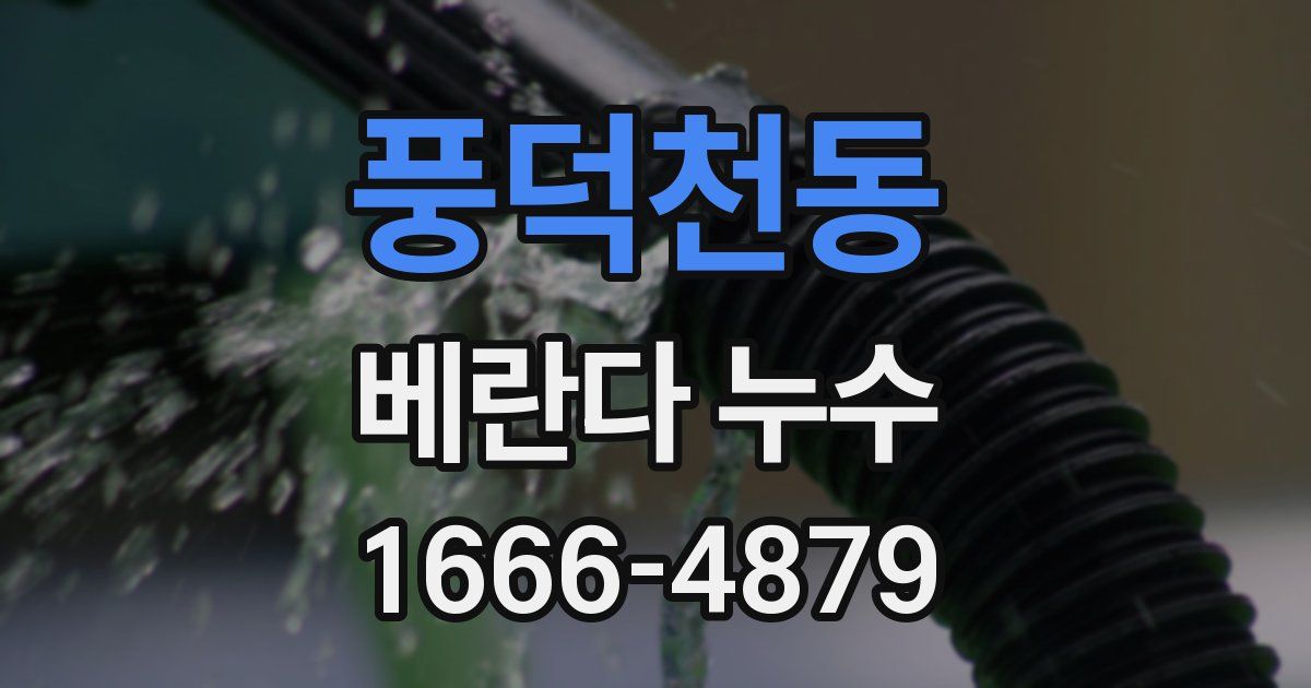 풍덕천동 베란다 누수