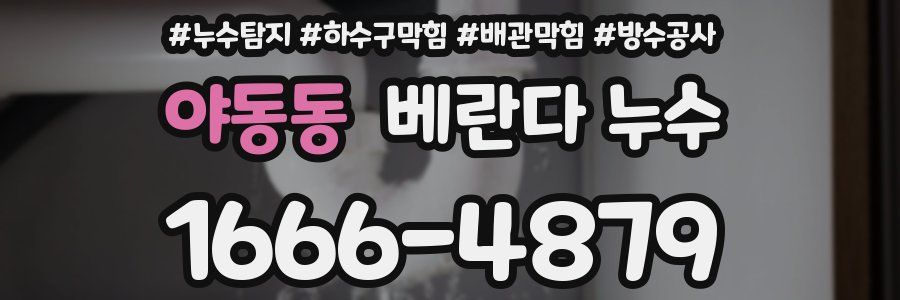 야동동 베란다 누수