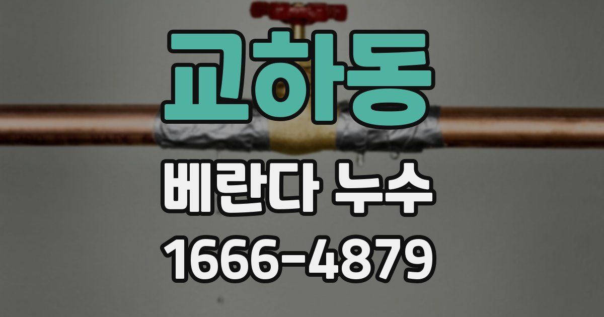 교하동 베란다 누수