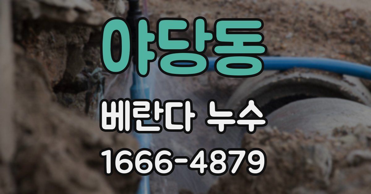 야당동 베란다 누수