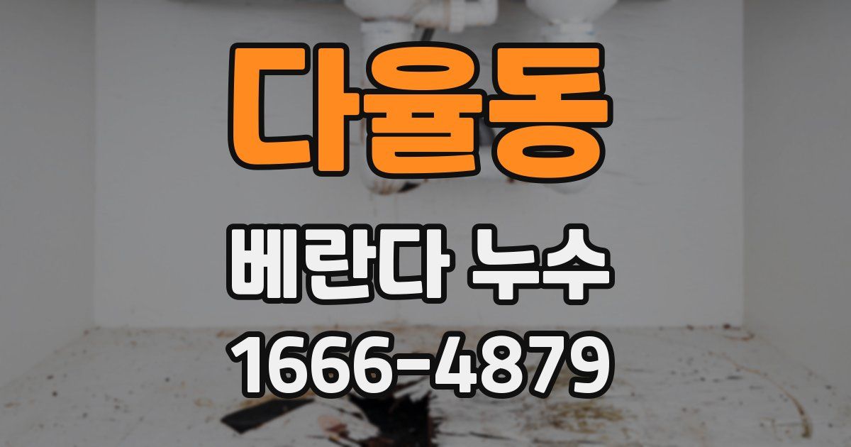 다율동 베란다 누수