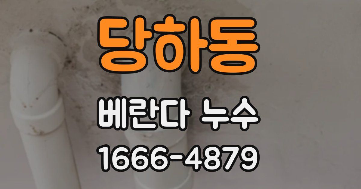 당하동 베란다 누수