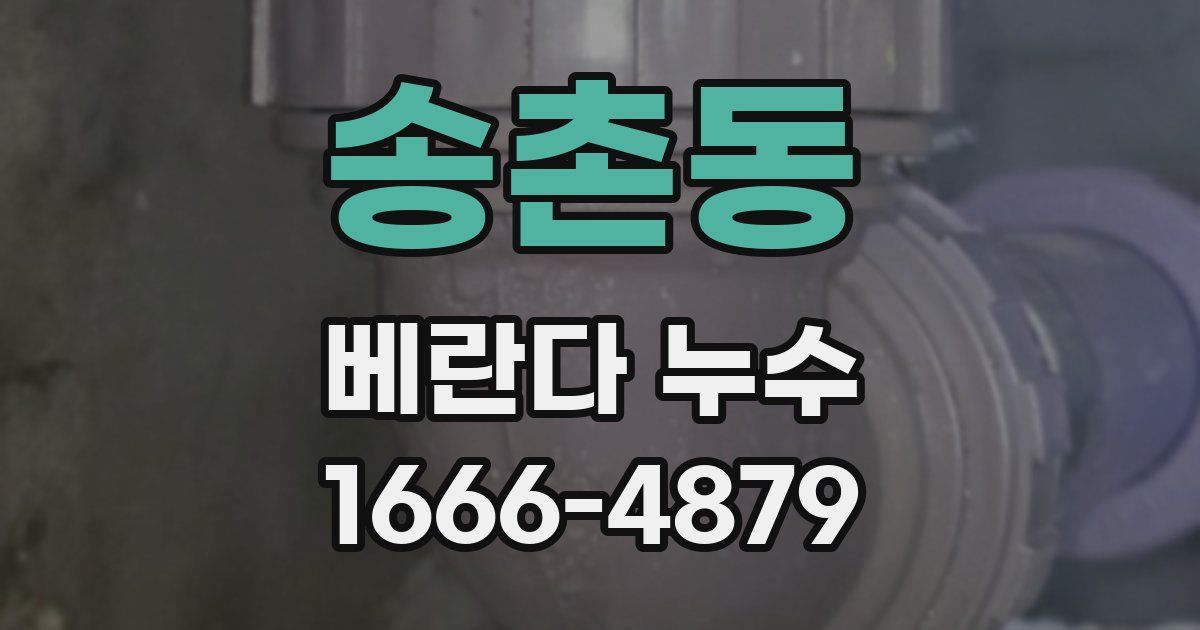 송촌동 베란다 누수