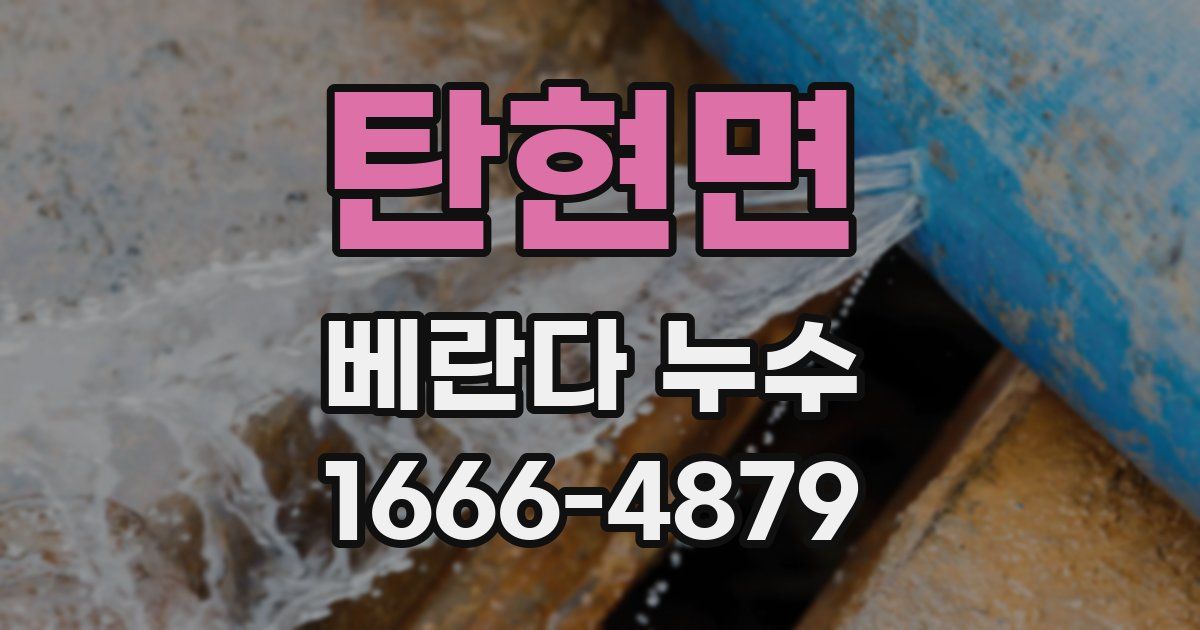 탄현면 베란다 누수