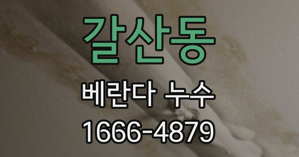 갈산동 베란다 누수