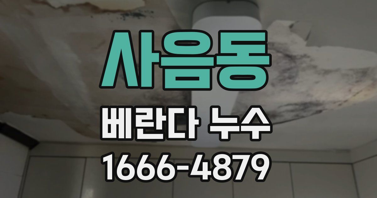사음동 베란다 누수