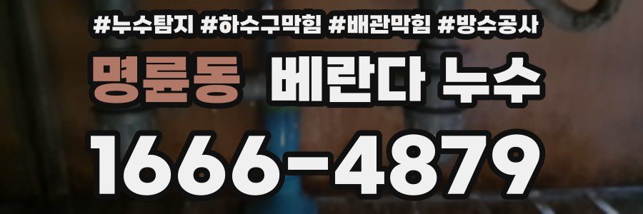 명륜동 베란다 누수