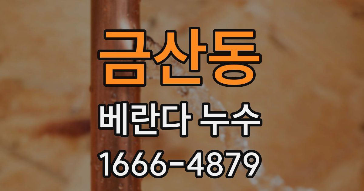 금산동 베란다 누수