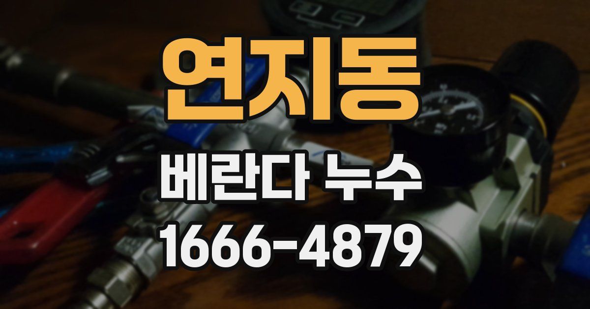 연지동 베란다 누수