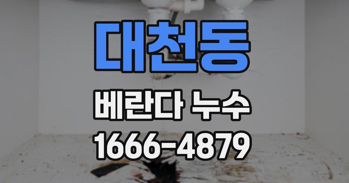 대천동 베란다 누수