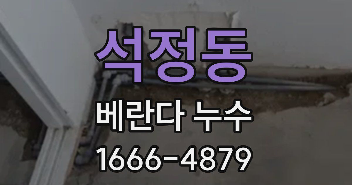 석정동 베란다 누수
