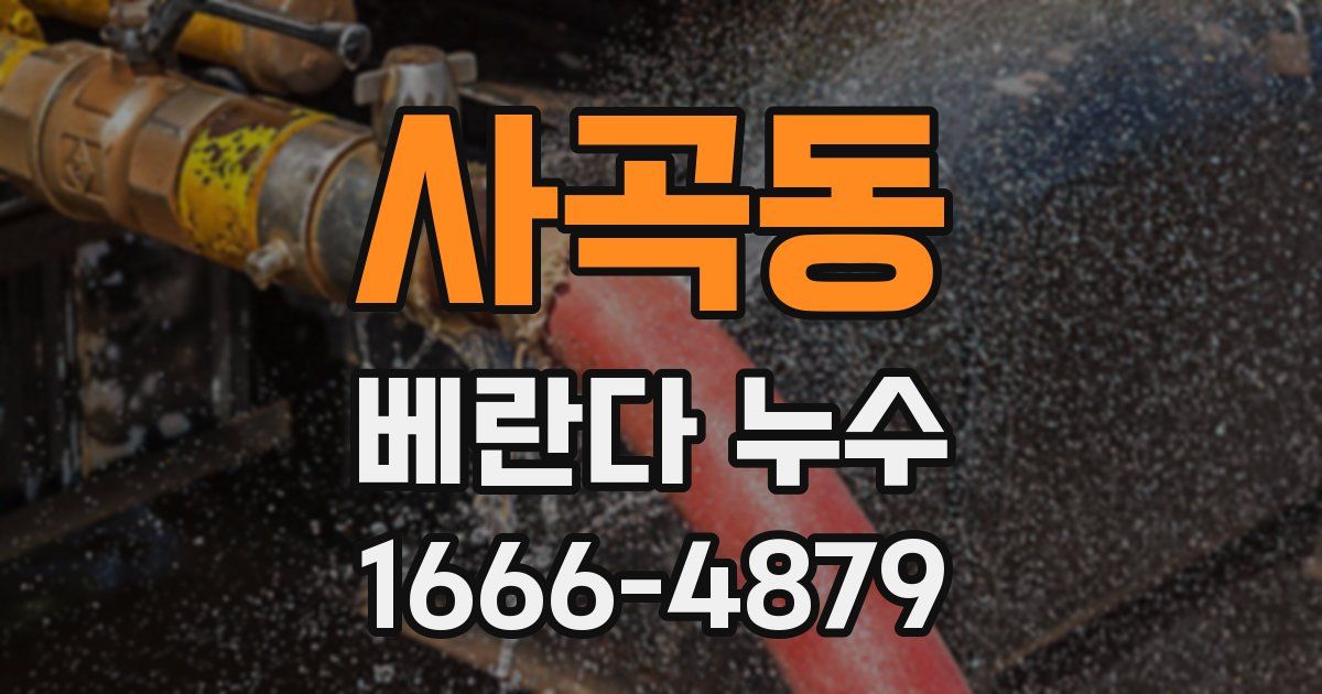 사곡동 베란다 누수