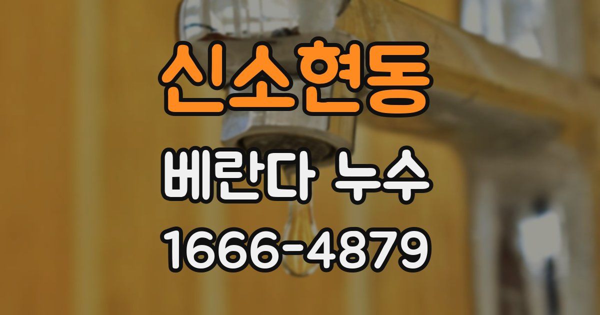 신소현동 베란다 누수