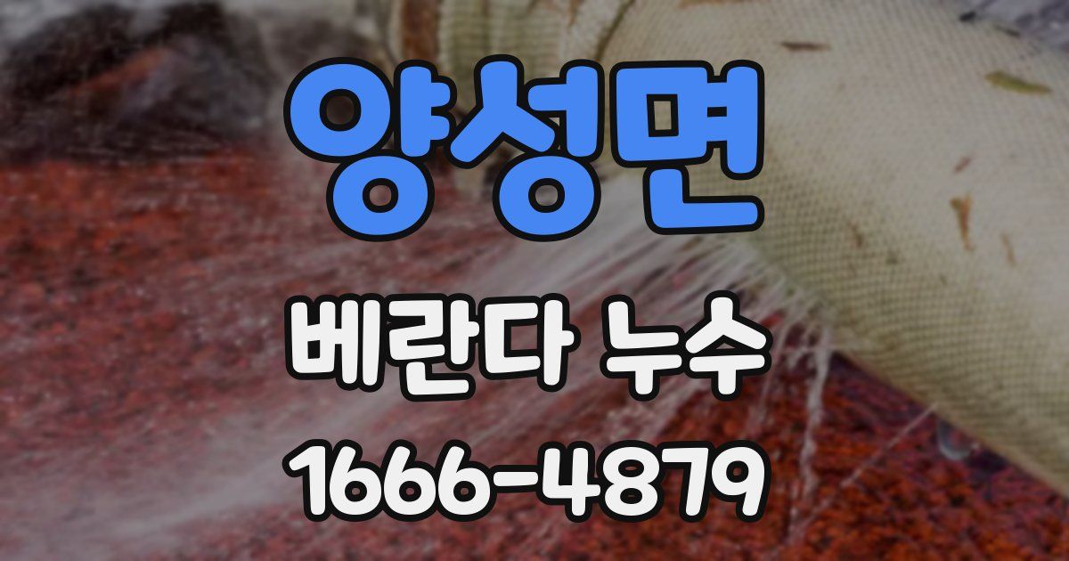 양성면 베란다 누수