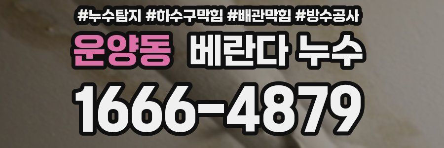 운양동 베란다 누수