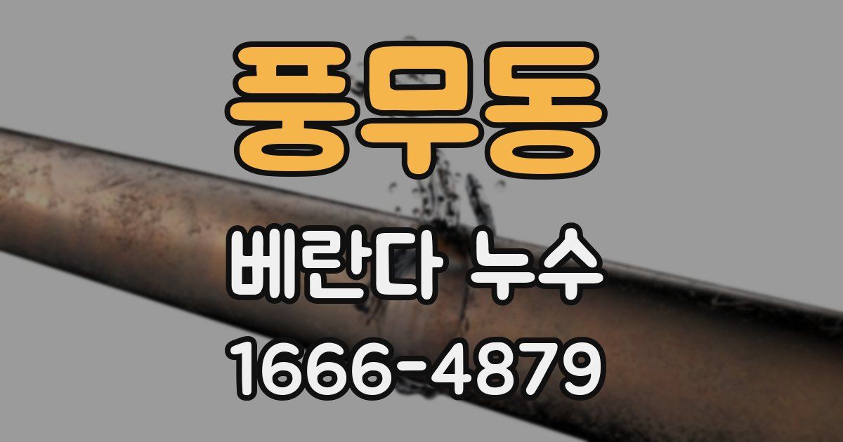 풍무동 베란다 누수