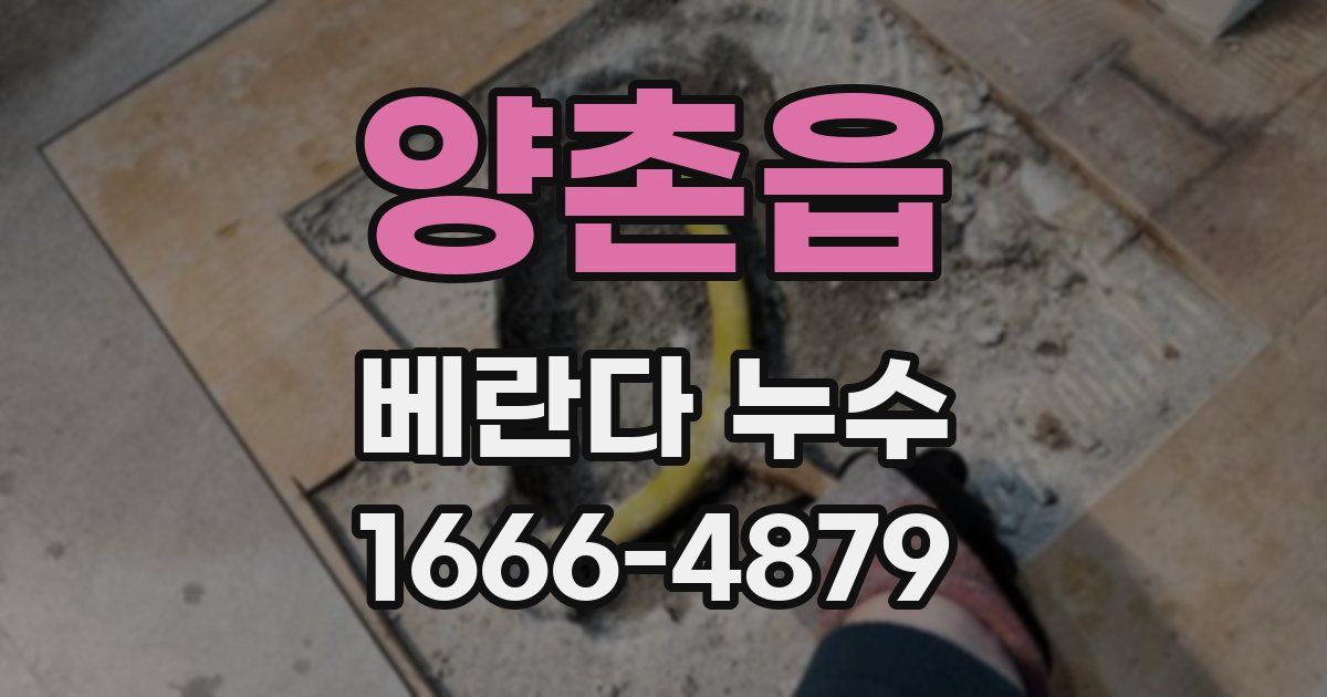 양촌읍 베란다 누수