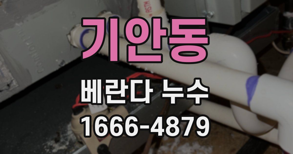 기안동 베란다 누수