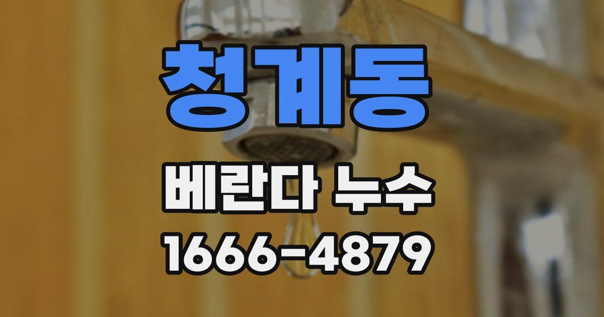 청계동 베란다 누수