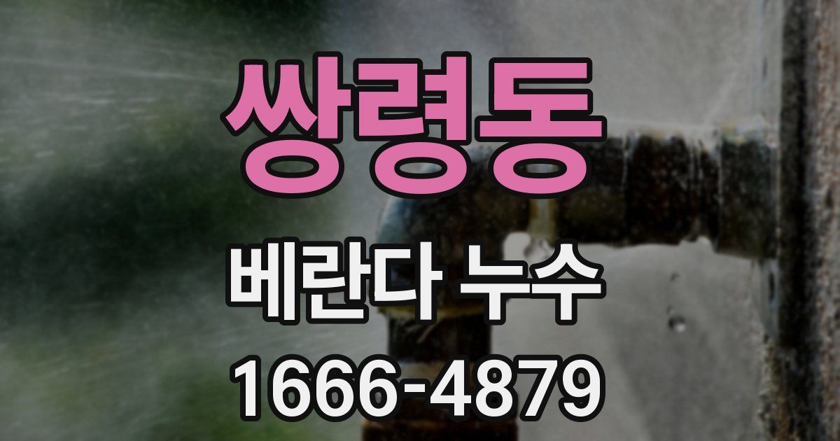 쌍령동 베란다 누수