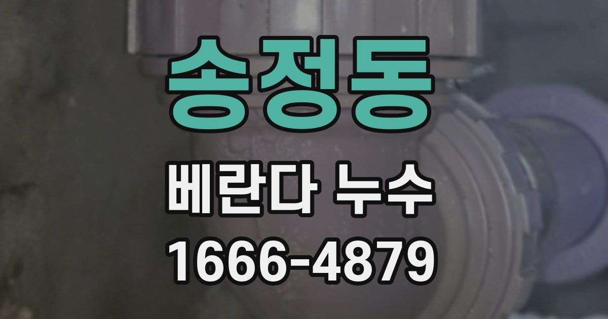송정동 베란다 누수