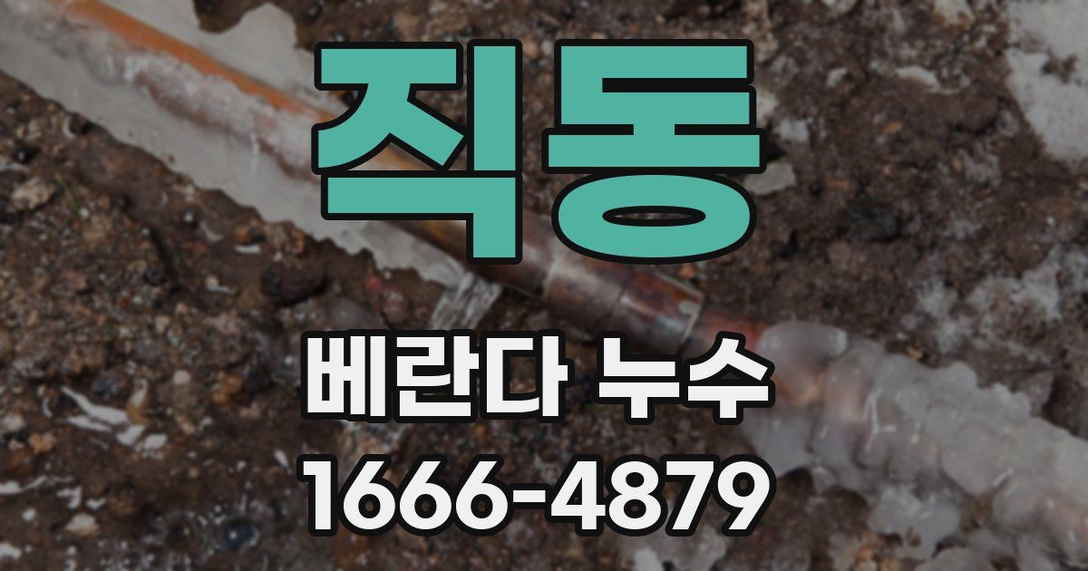 직동 베란다 누수