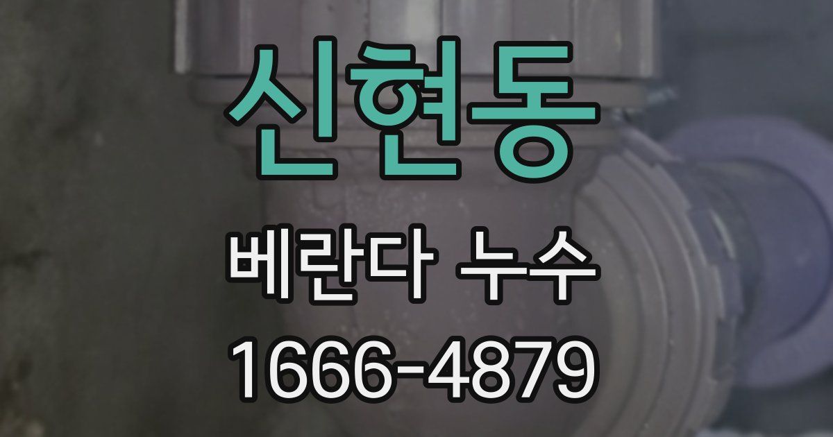 신현동 베란다 누수